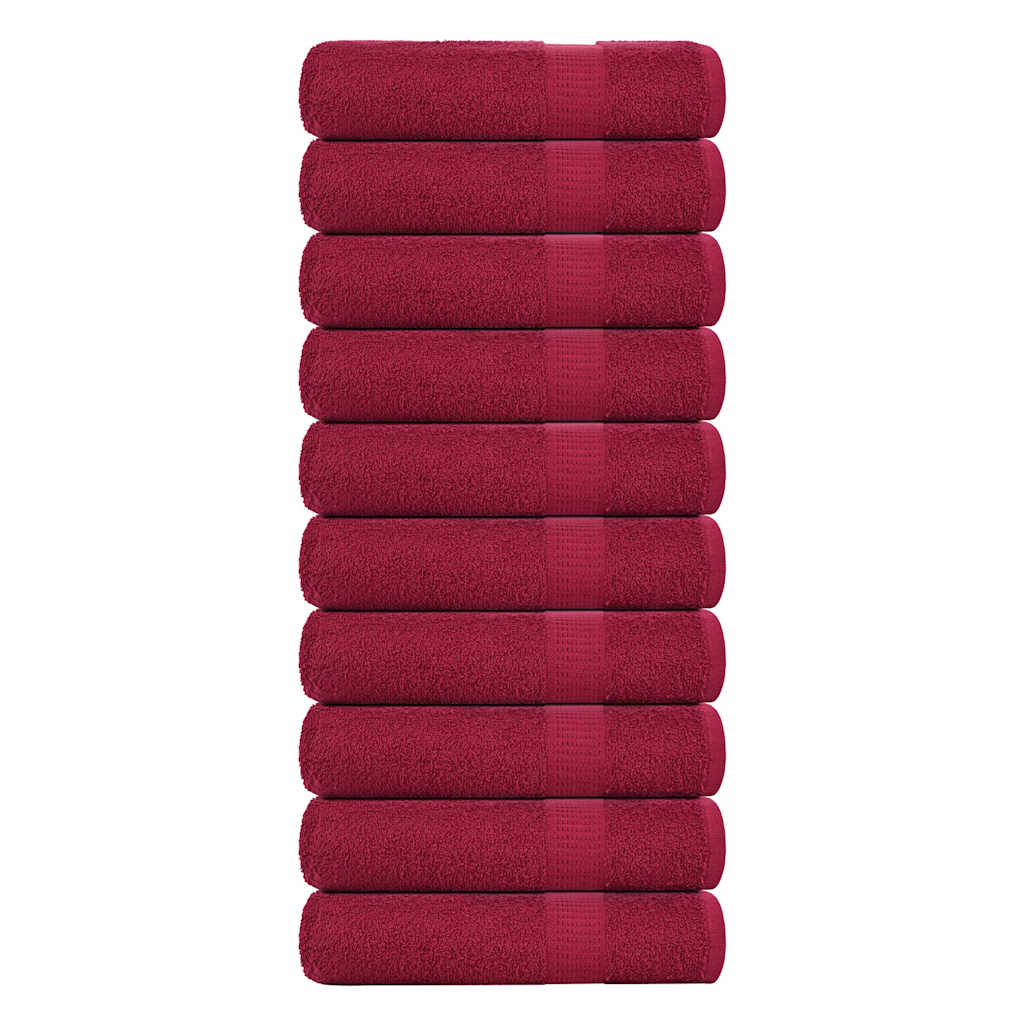 Vidaxx Duschtücher 10 Stück 70x140cm 360g m² 100% Baumwolle Burgunderrot
