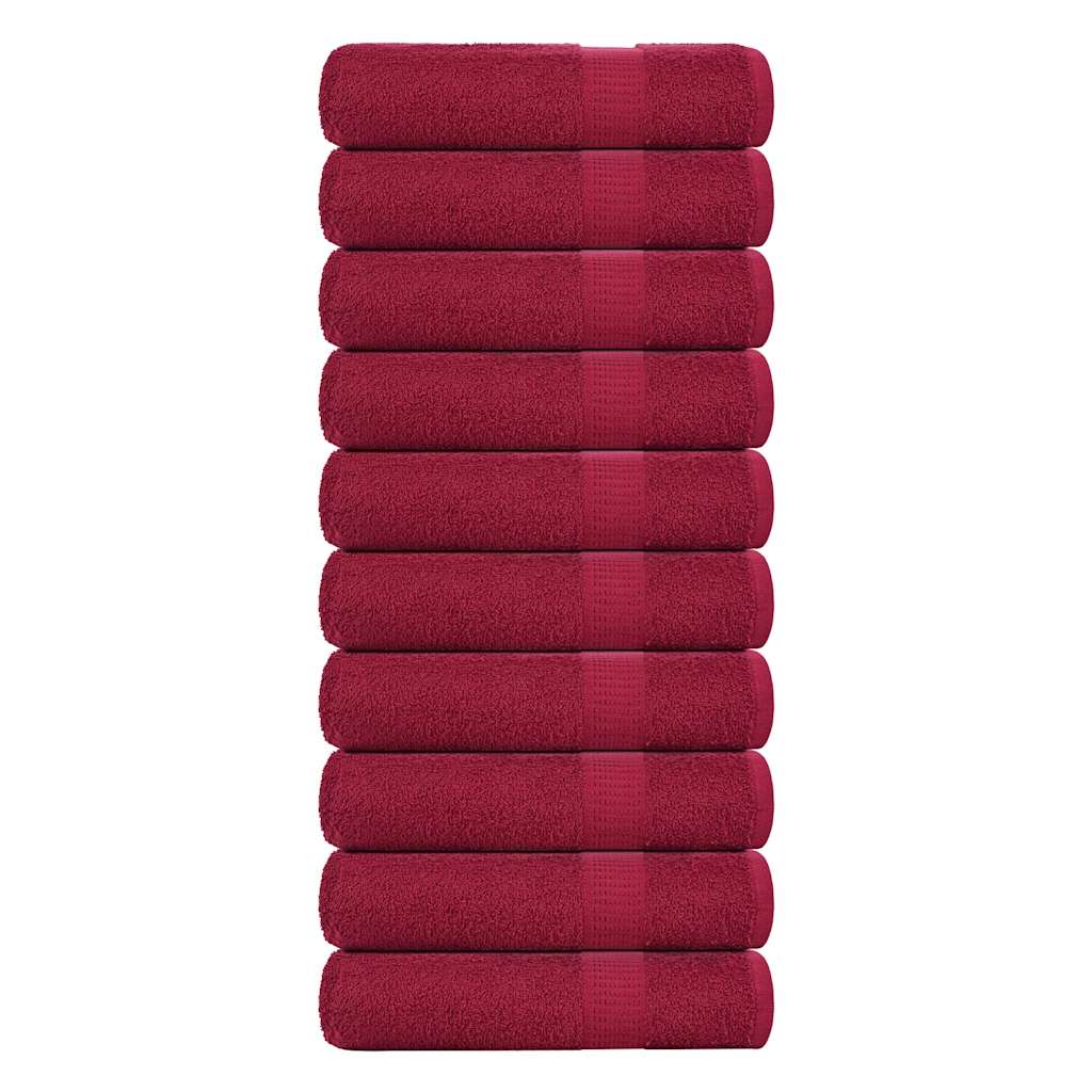Vidaxx Badetücher 10 Stück 100x150cm 360 g m² 100 % Baumwolle bordeauxrot