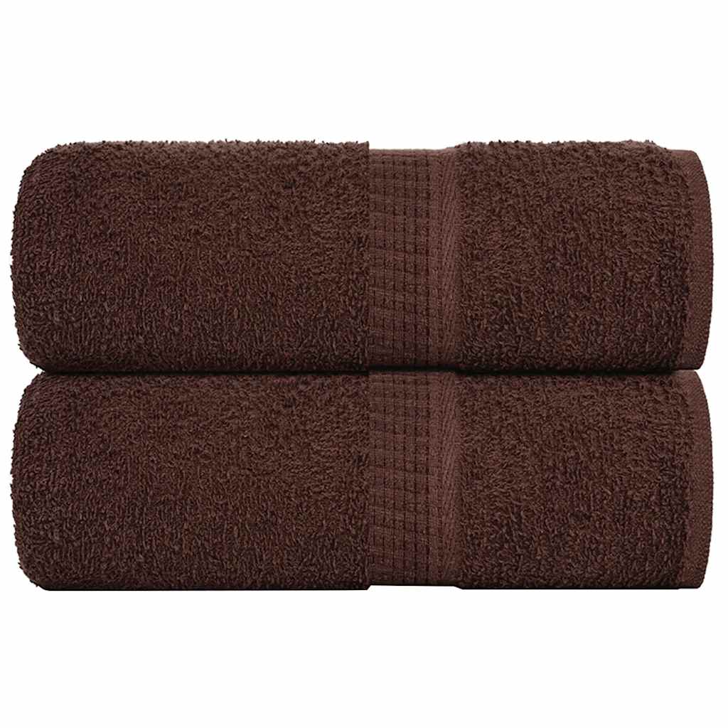 Vidaxx Gästehandtücher 2 Stück 30x50 cm 360 g m² 100 % Baumwolle braun