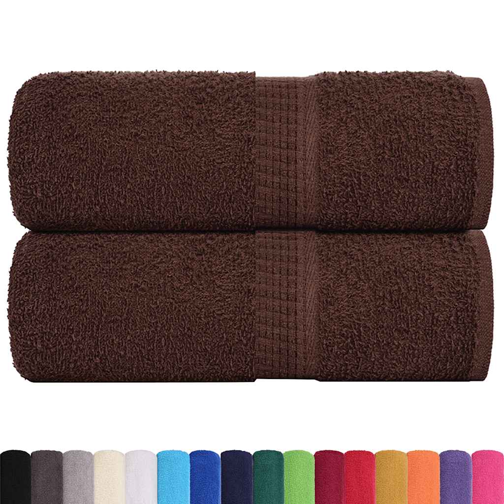 Vidaxx Gästehandtücher 2 Stück 30x50 cm 360 g m² 100 % Baumwolle braun