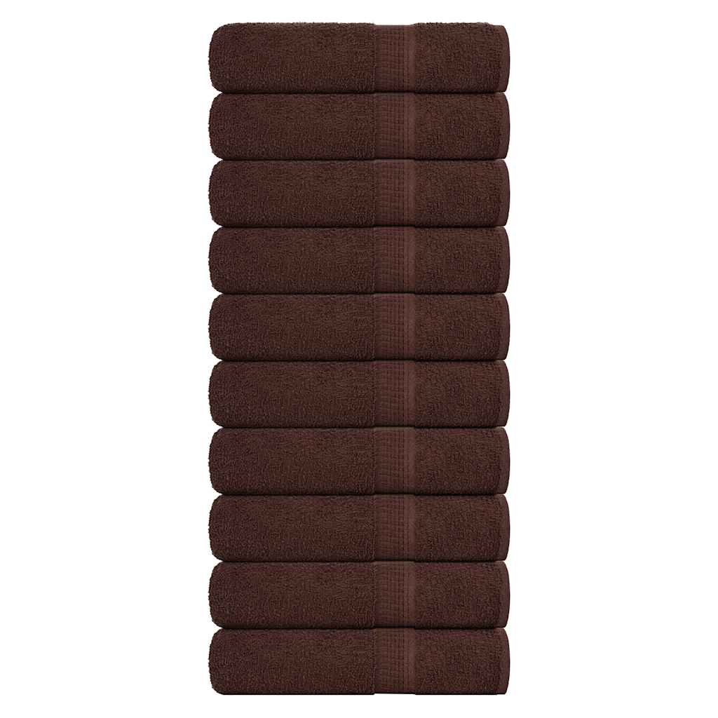 Vidaxx Handtücher 10 Stück 50x100 cm 360 g m² 100 % Baumwolle braun