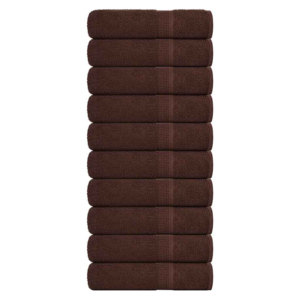 Vidaxx Duschtücher 10 Stück 70x140 cm 360 g m² 100 % Baumwolle braun