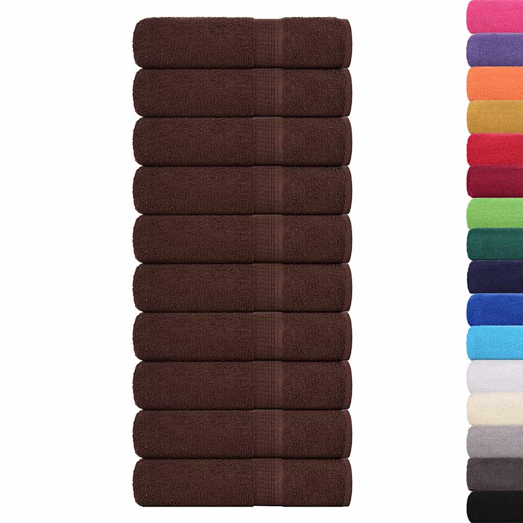 Vidaxx Duschtücher 10 Stück 70x140 cm 360 g m² 100 % Baumwolle braun