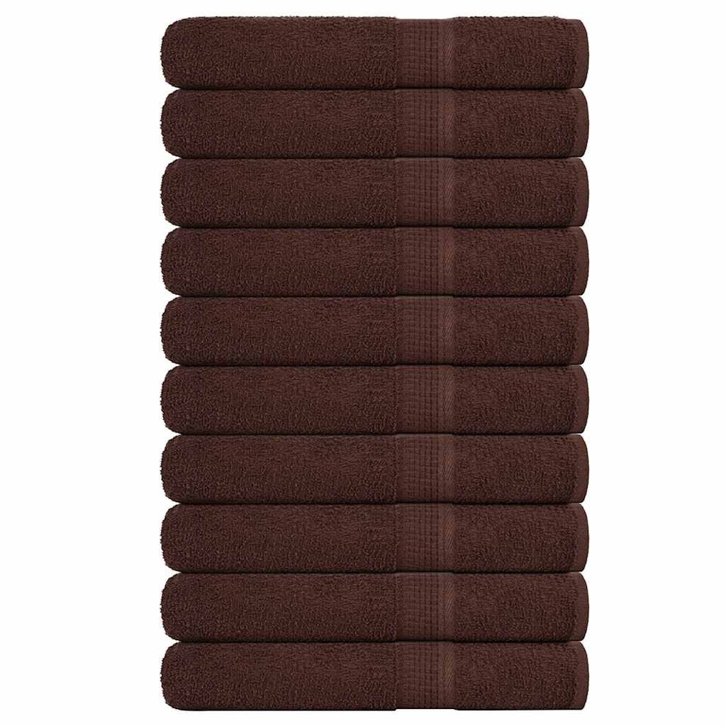 Vidaxx Saunatücher 10 Stück 80x200 cm 360 g m² 100 % Baumwolle braun