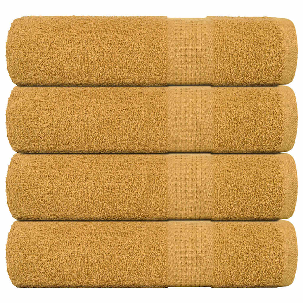 Vidaxx Duschtücher 4 Stück 70x140cm 360 g m² 100% Baumwolle goldfarben
