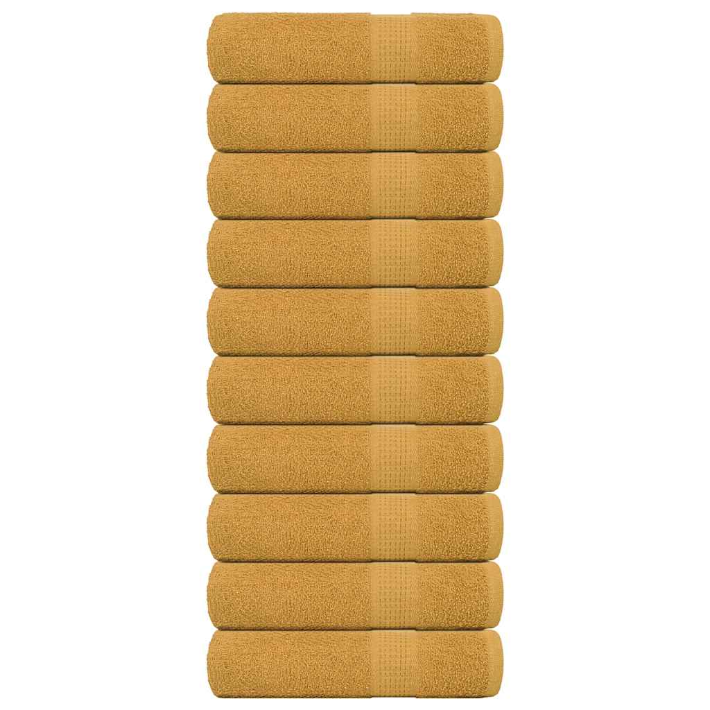 Vidaxx Duschtücher 10 Stück 70x140cm 360g m² 100% Baumwolle goldfarben