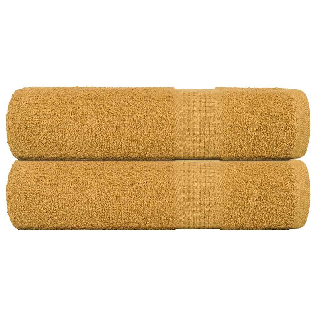 Vidaxx Badetücher 2 Stück 100x150 cm 360 g m² 100 % Baumwolle goldfarben