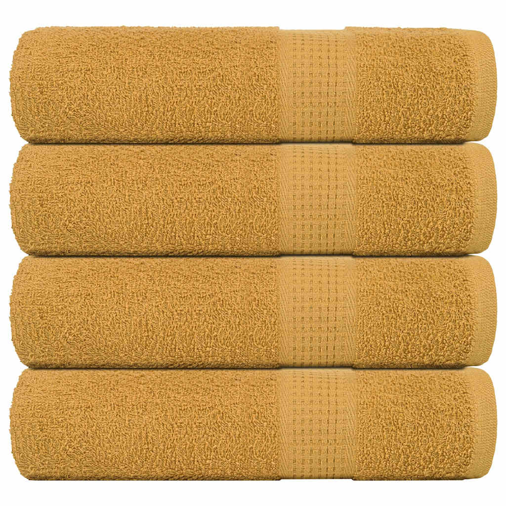 Vidaxx Badetücher 4 Stück 100x150 cm 360 g m² 100 % Baumwolle goldfarben
