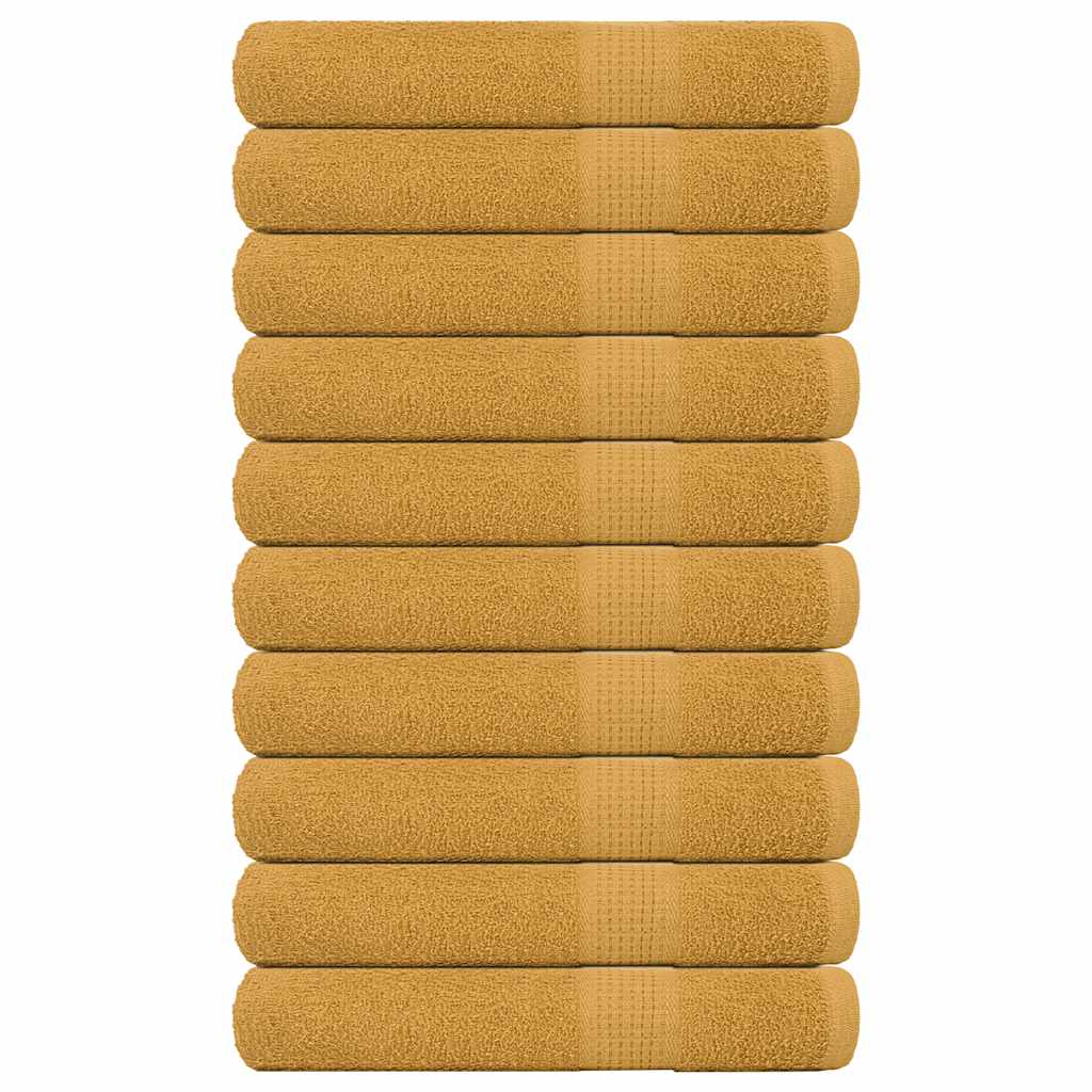 Vidaxx Saunatücher 10 Stk 80x200cm 360 g m² 100% Baumwolle goldfarben