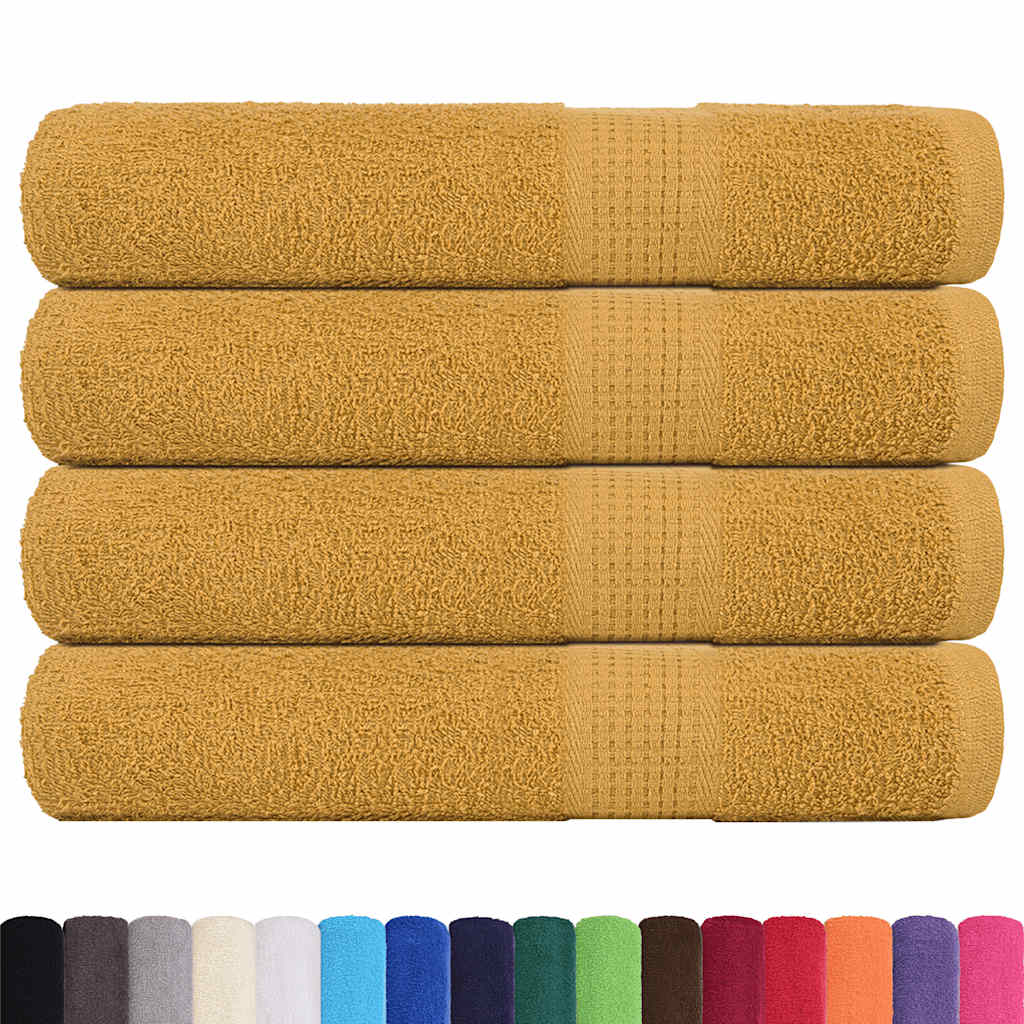 Vidaxx Handtücher 4 Stück 100x200 cm 360 g m² 100 % Baumwolle goldfarben