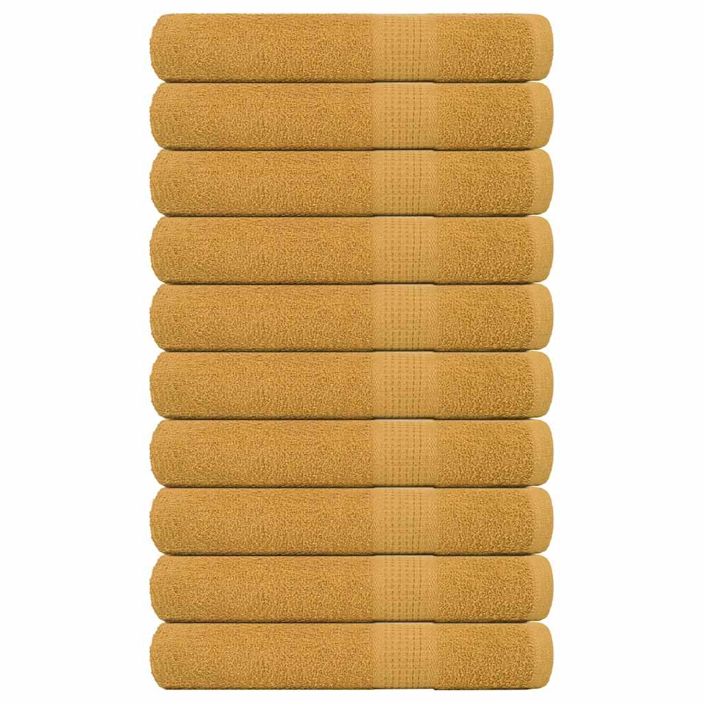 Vidaxx Handtücher 10 Stück 100x200 cm 360 g m² 100 % Baumwolle goldfarben