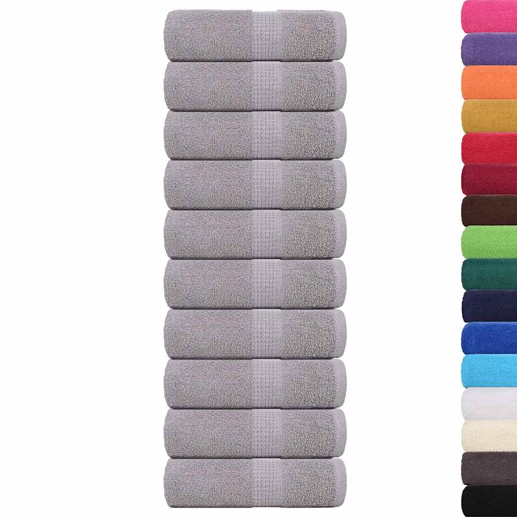 Vidaxx Waschlappen 10 Stück Froschgrau 30x30 cm 100 % Baumwolle