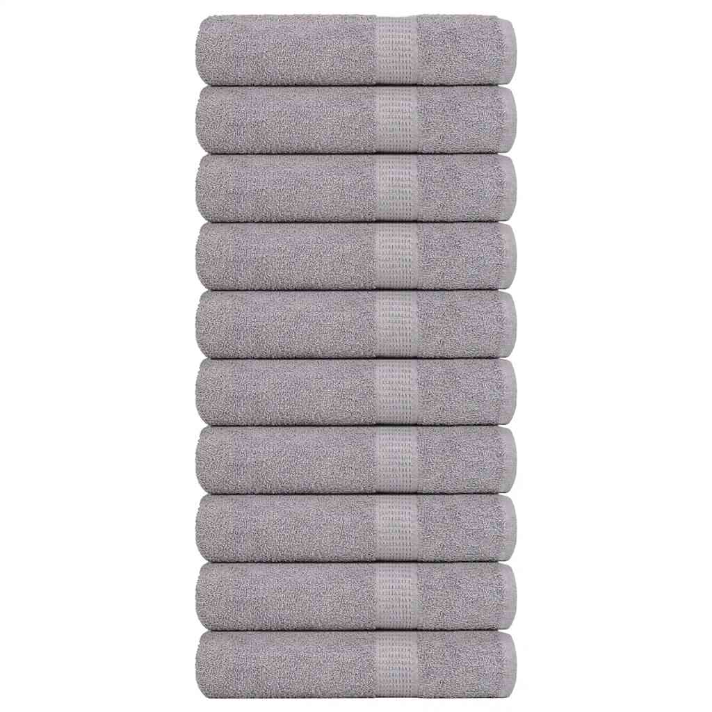 Vidaxx Handtücher 10 Stück 50x100 cm 360 g m² 100 % Baumwolle grau
