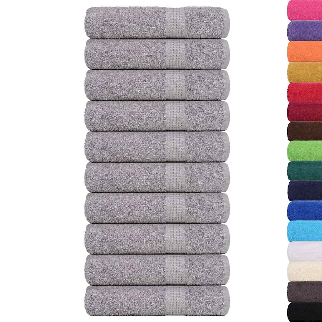 Vidaxx Handtücher 10 Stück 50x100 cm 360 g m² 100 % Baumwolle grau