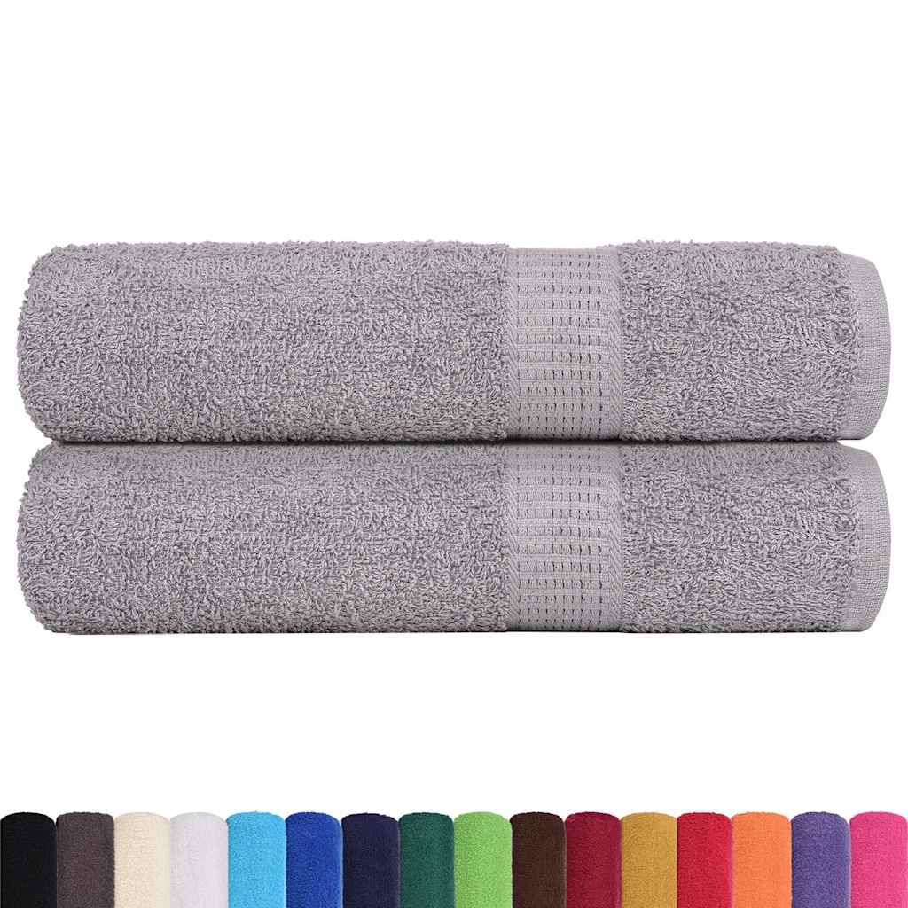 Vidaxx Duschtücher 2 Stück 70x140 cm 360 g m² 100 % Baumwolle grau