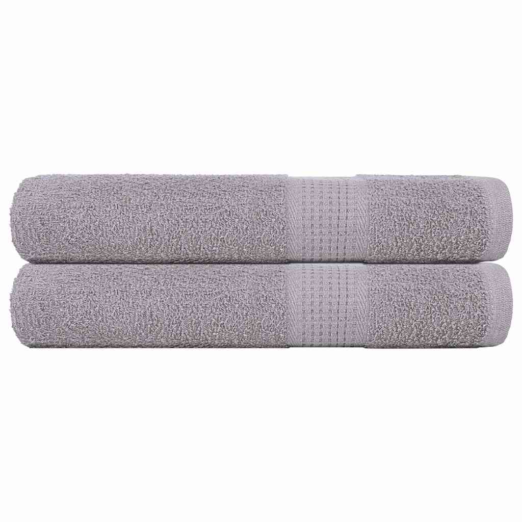Vidaxx Saunatücher 2 Stk. 80x200 cm 360 g m² 100 % Baumwolle Grau