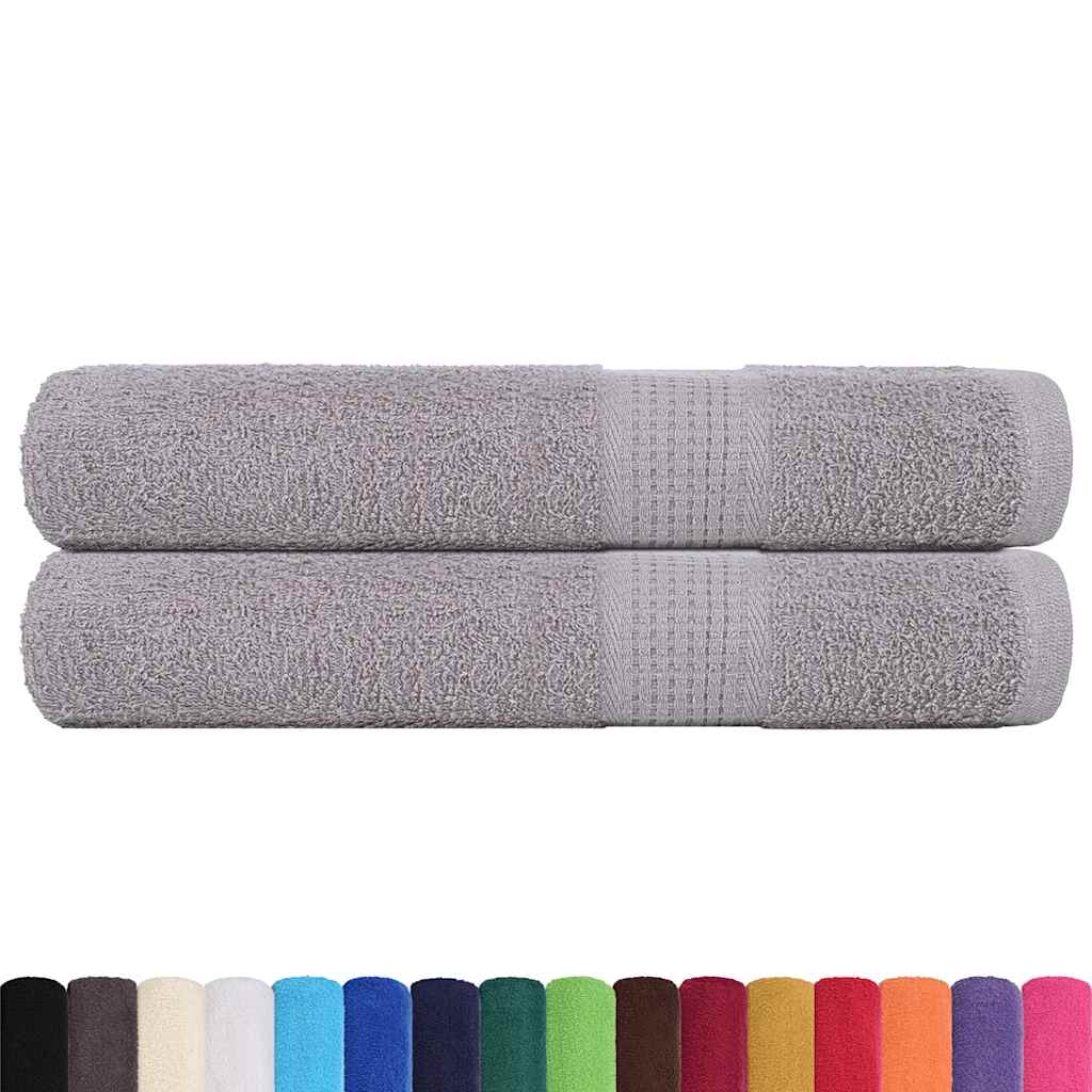 Vidaxx Saunatücher 2 Stk. 80x200 cm 360 g m² 100 % Baumwolle Grau