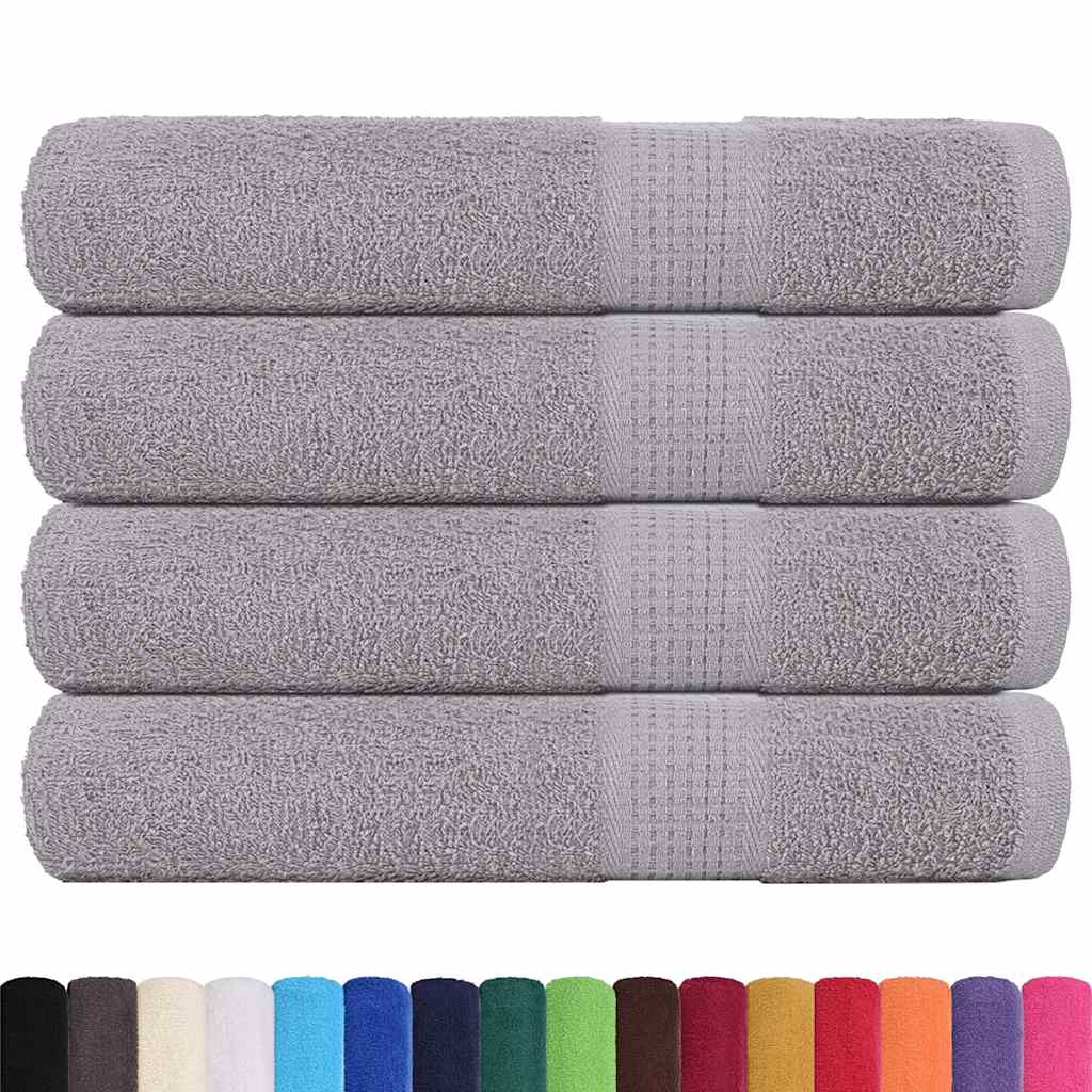 Vidaxx Saunatücher 4 Stk. 80x200 cm 360 g m² 100 % Baumwolle Grau
