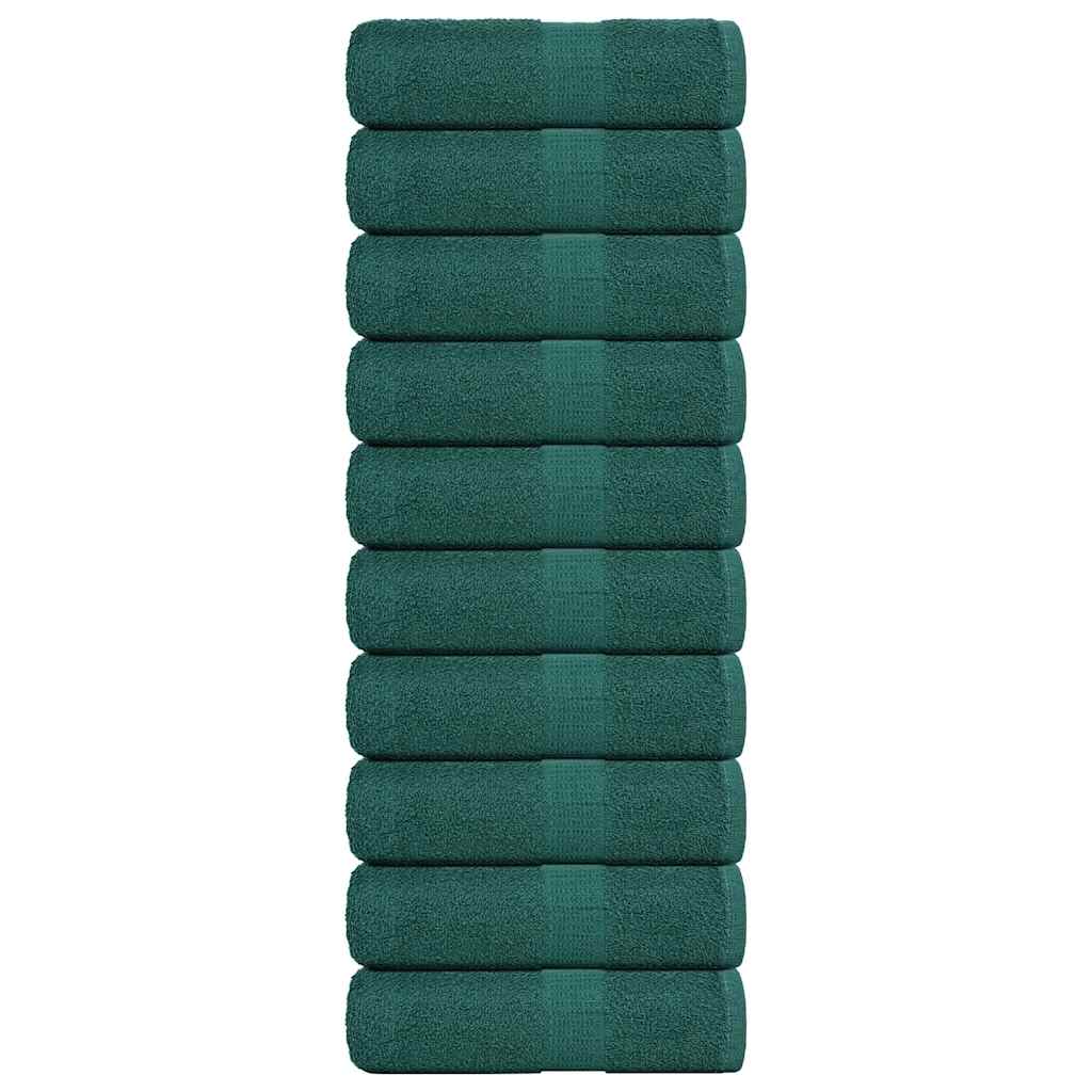 Vidaxx Waschlappen 10 Stück Froschgrün 30x30 cm 100 % Baumwolle