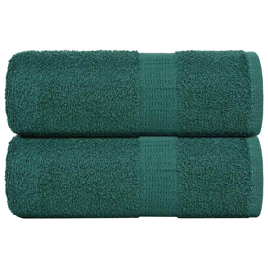 Vidaxx Gästehandtücher 2 Stück 30x50 cm 360 g m² 100 % Baumwolle grün