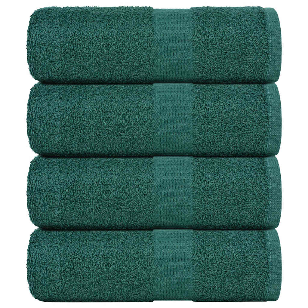 VidaXL Gästehandtücher 4 Stk. 30x50 cm 360 g m² 100 % Baumwolle grün
