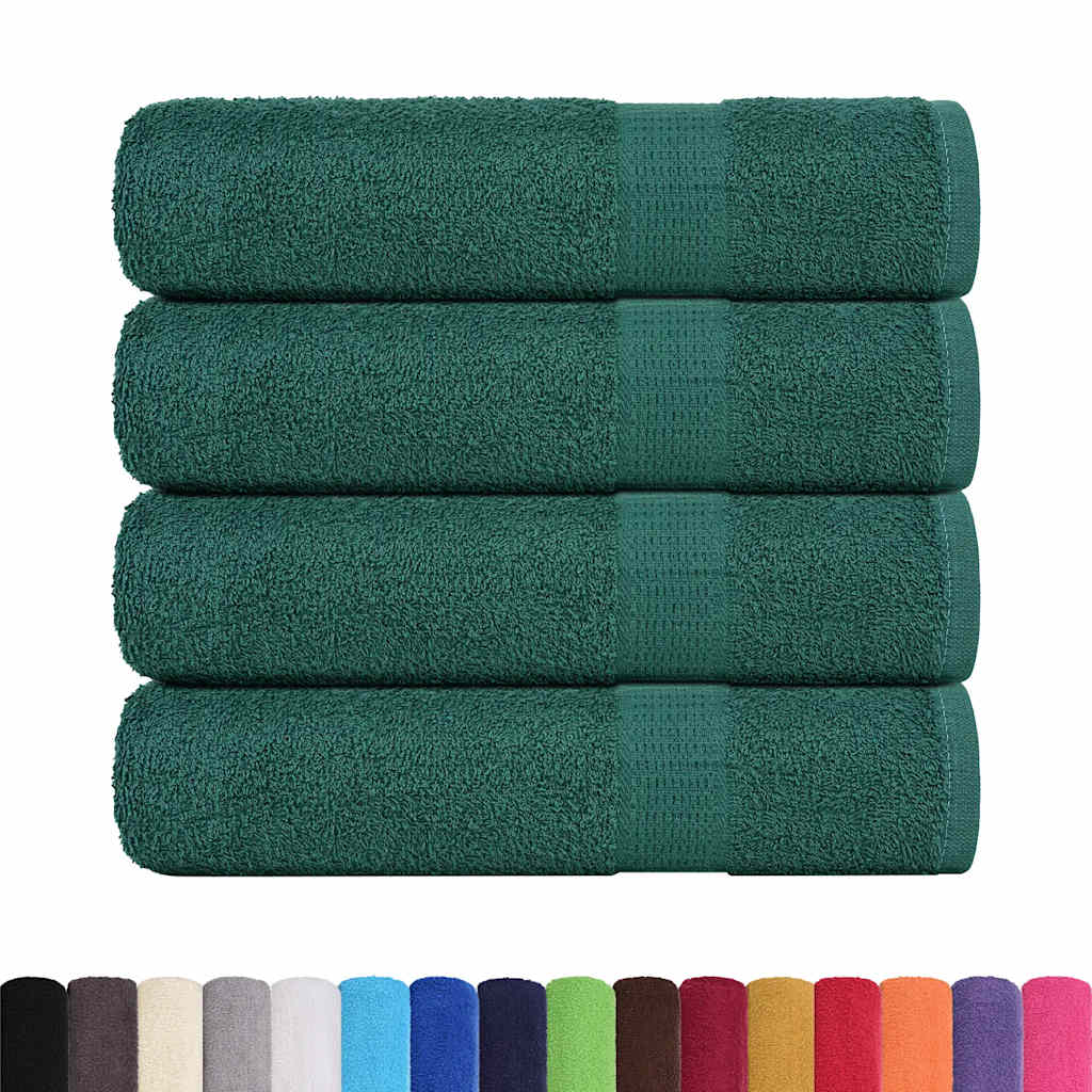 Vidaxx Handtücher 4 Stück 50x100 cm 360 g m² 100 % Baumwolle grün