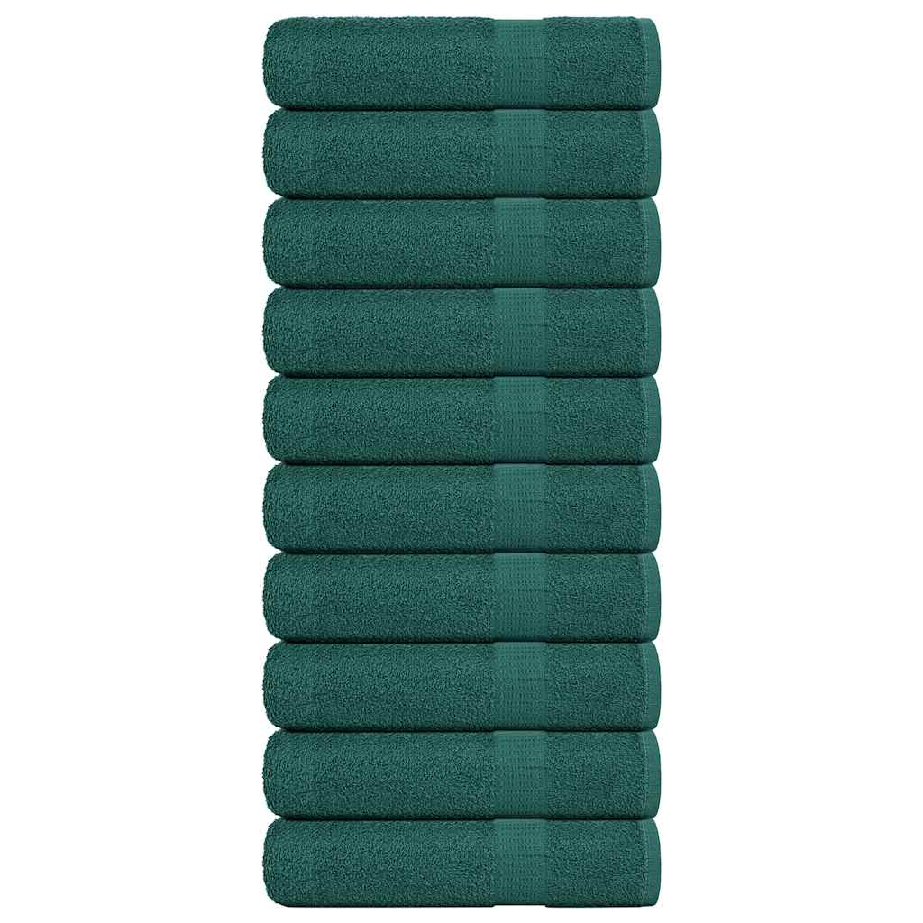 Vidaxx Handtücher 10 Stück 50x100 cm 360 g m² 100 % Baumwolle grün
