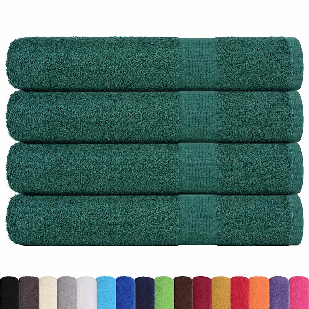 Vidaxx Saunatücher 4 Stück 80x200 cm 360 g m² 100 % Baumwolle grün