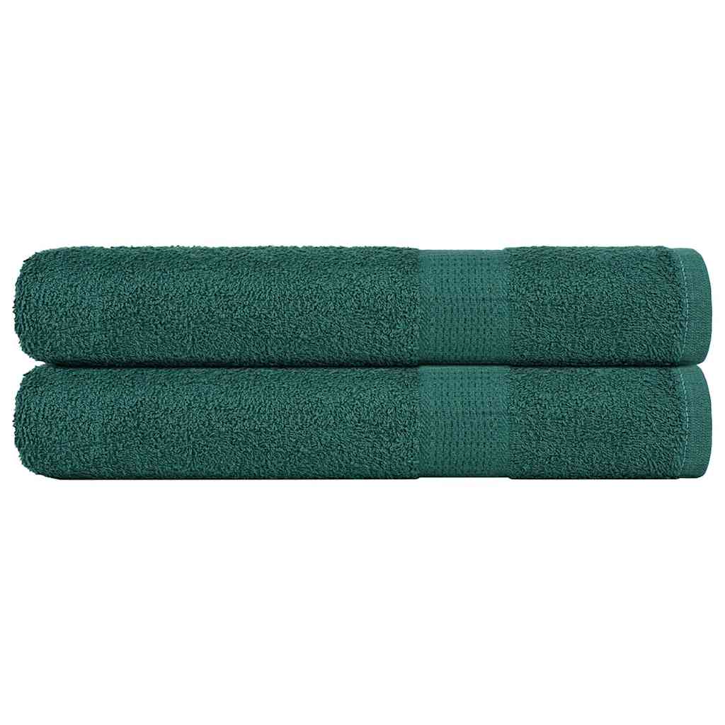 Vidaxx Handtücher 2 Stück 100x200 cm 360 g m² 100 % Baumwolle grün