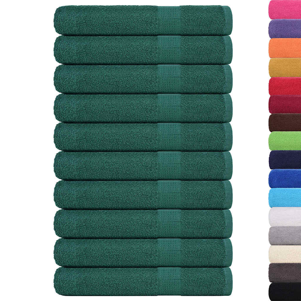Vidaxx Handtücher 10 Stück 100x200 cm 360 g m² 100 % Baumwolle grün