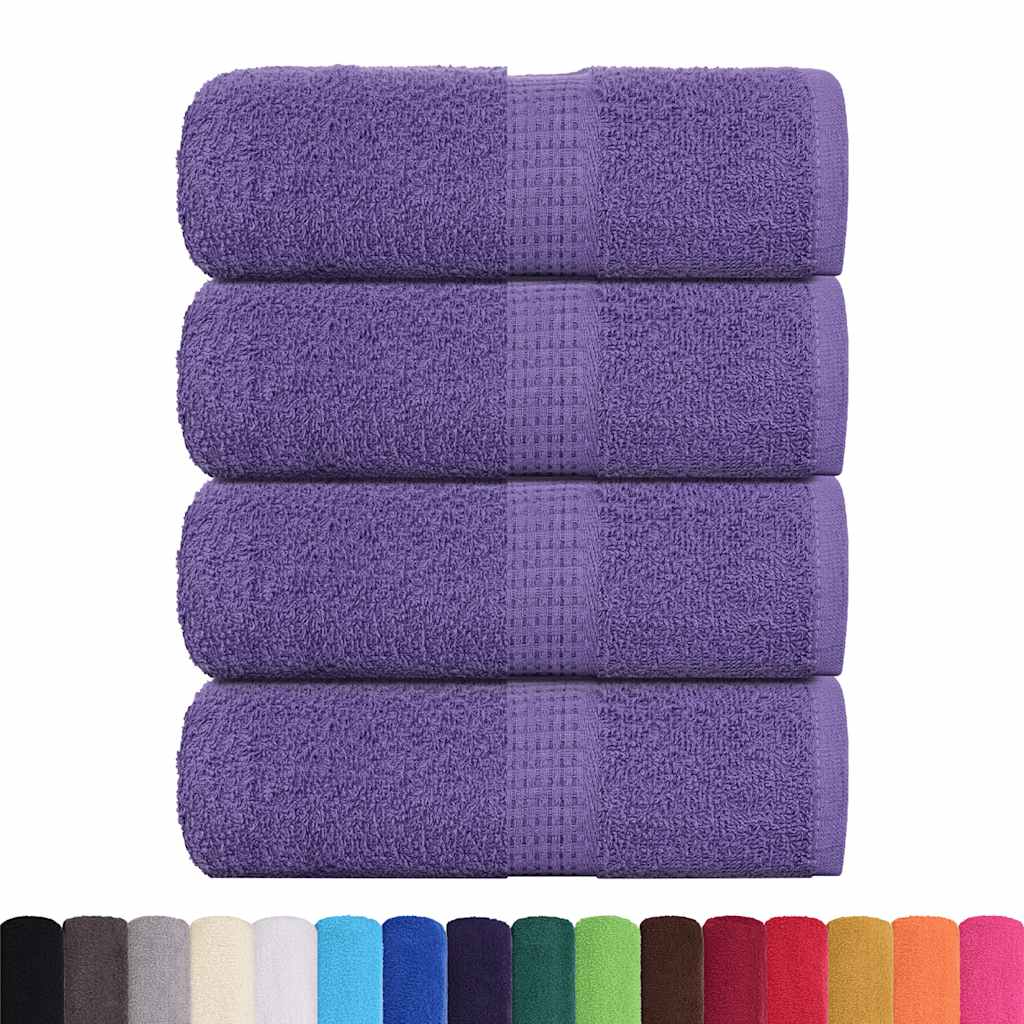 VidaXL Waschlappen 4 Stück Frosch lila 30x30 cm 100 % Baumwolle