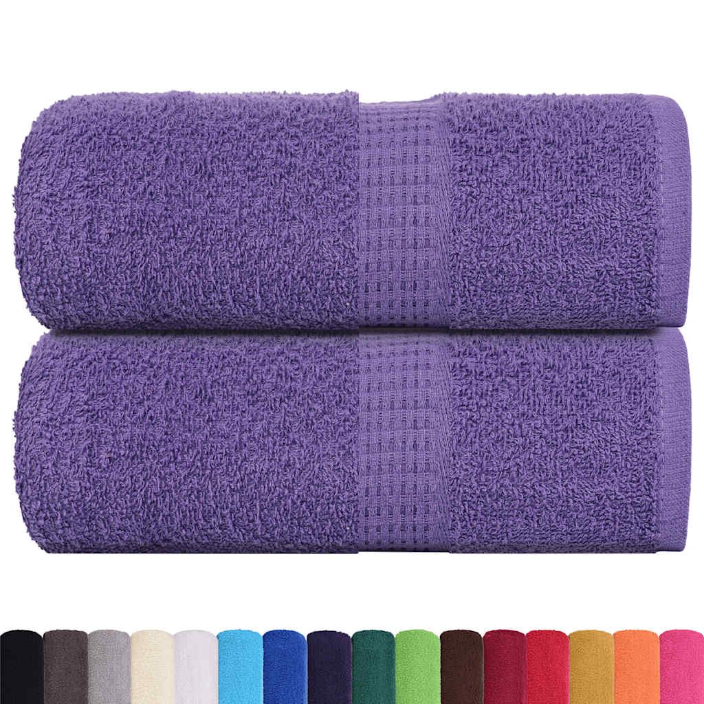 VidaXL Gästehandtücher 2 Stk. 30x50 cm 360 g m² 100 % Baumwolle Lila