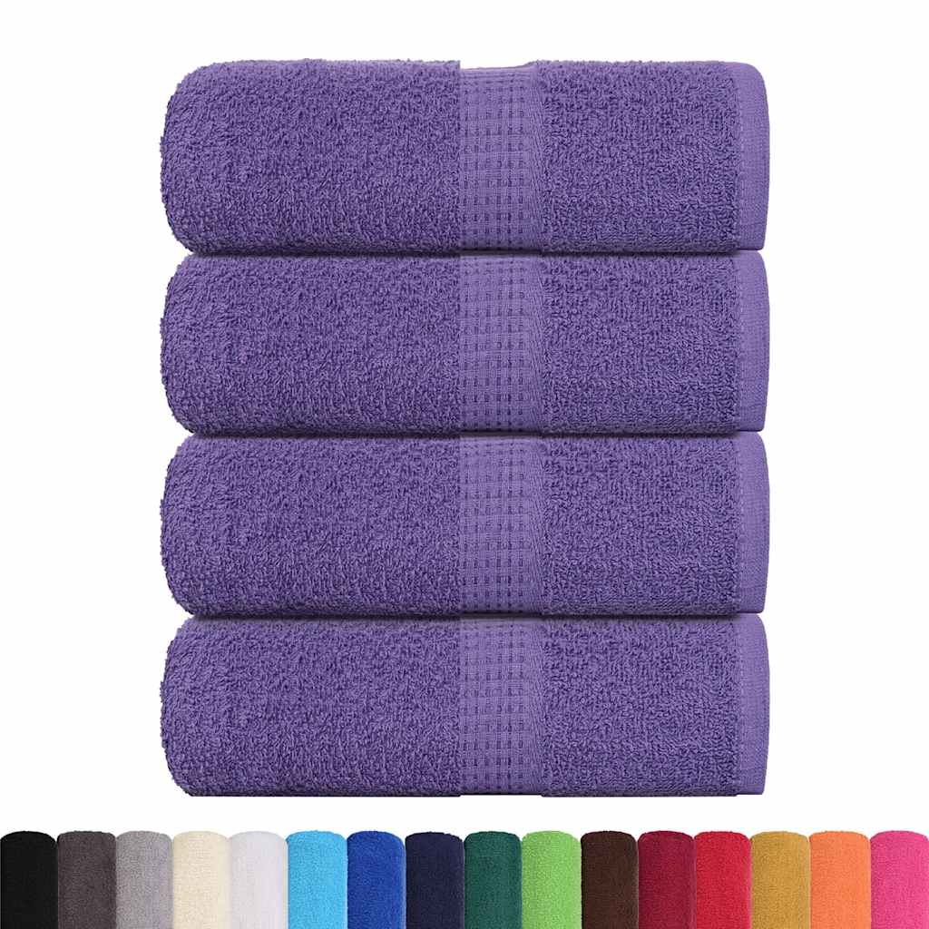 VidaXL Gästehandtücher 4 Stk. 30x50 cm 360 g m² 100 % Baumwolle Lila