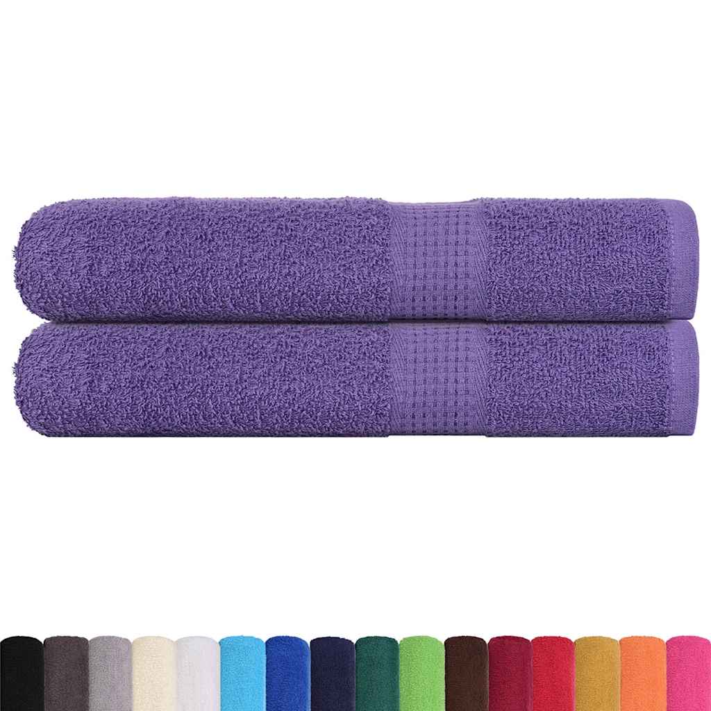 Vidaxx Handtücher 2 Stück 100x200 cm 360 g m² 100 % Baumwolle lila