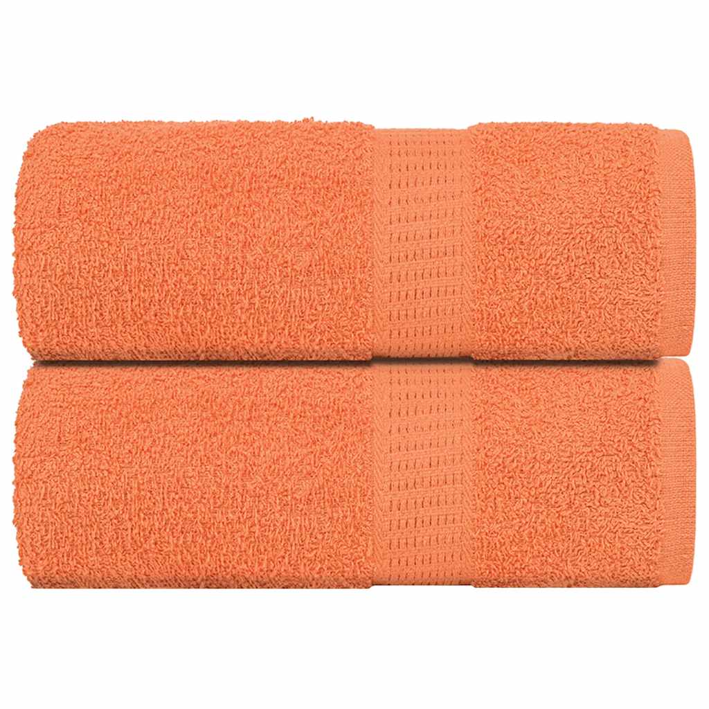 VidaXL Gästehandtücher 2 Stk. 30x50 cm 360 g m² 100 % Baumwolle Orange