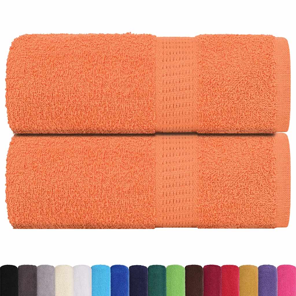 VidaXL Gästehandtücher 2 Stk. 30x50 cm 360 g m² 100 % Baumwolle Orange