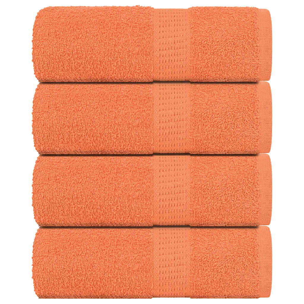 VidaXL Gästehandtücher 4 Stk. 30x50 cm 360 g m² 100 % Baumwolle Orange