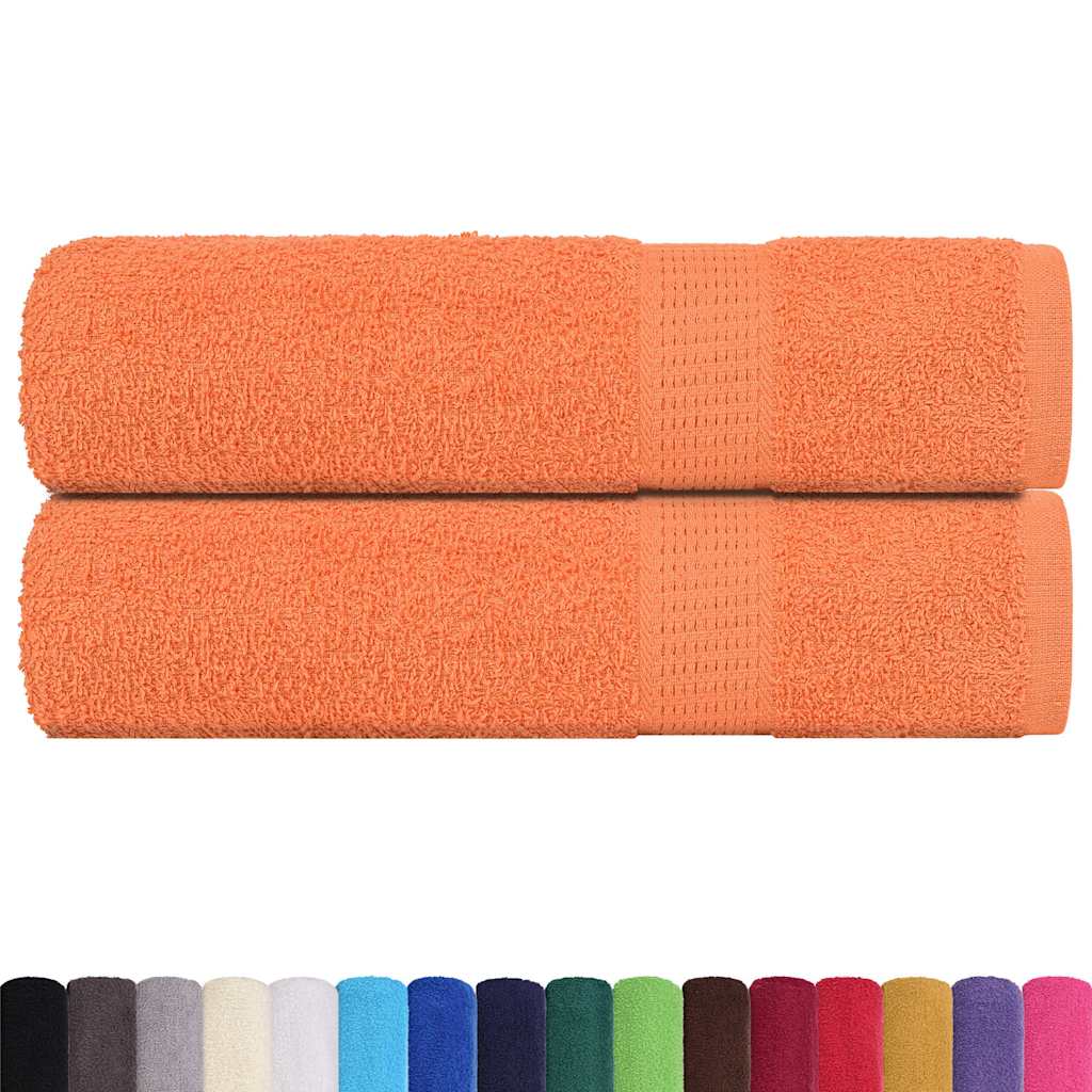 Vidaxx Duschtücher 2 Stück 70x140 cm 360 g m² 100 % Baumwolle Orange