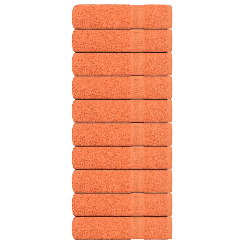 Vidaxx Duschtücher 10 Stück 70x140 cm 360 g m² 100 % Baumwolle Orange