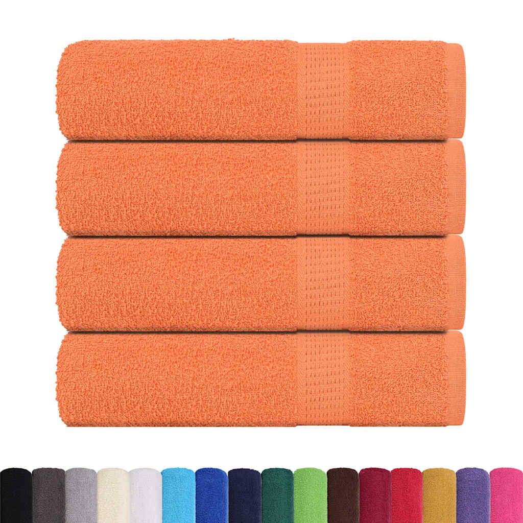 VidaXL Badetücher 4 Stück 100x150 cm 360 g m² 100 % Baumwolle Orange
