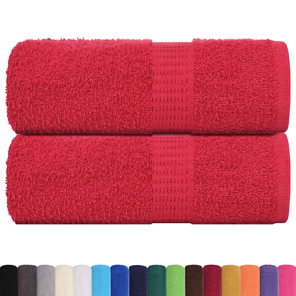 Vidaxx Waschlappen 2 Stück Froschrot 30x30 cm 100% Baumwolle