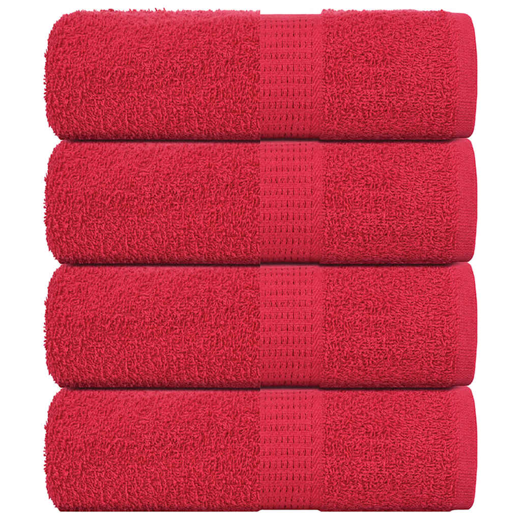 Vidaxx Waschlappen 4 Stück Froschrot 30x30 cm 100 % Baumwolle