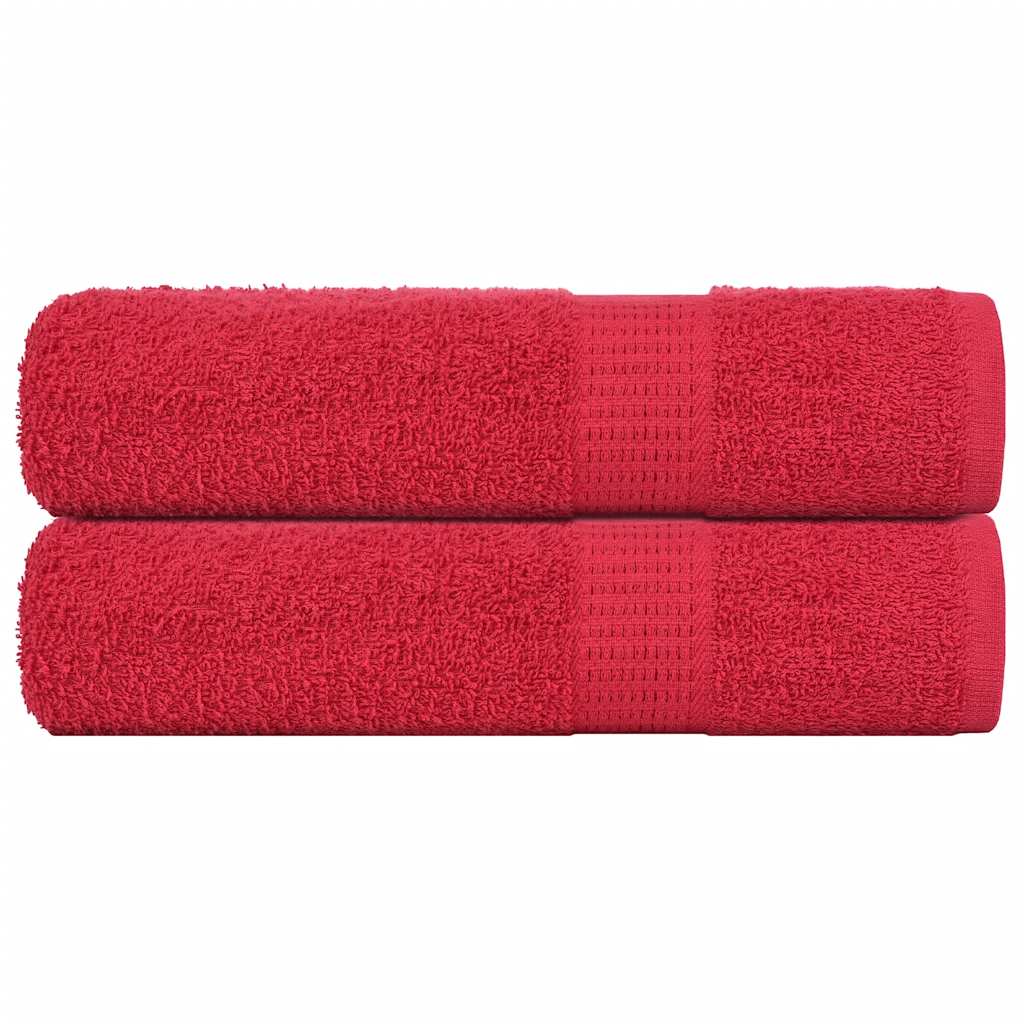 Vidaxx Handtücher 2 Stück 50x100 cm 360 g m² 100 % Baumwolle rot