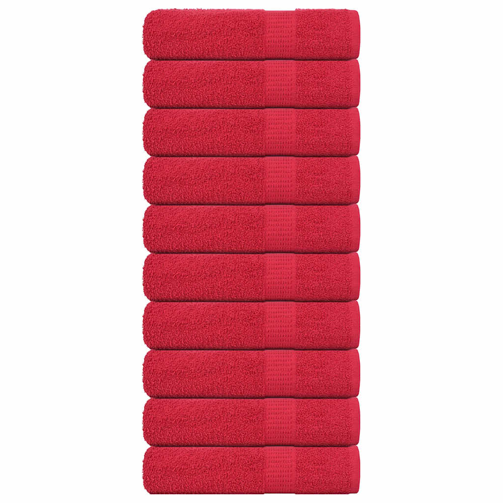 Vidaxx Handtücher 10 Stück 50x100 cm 360 g m² 100 % Baumwolle rot