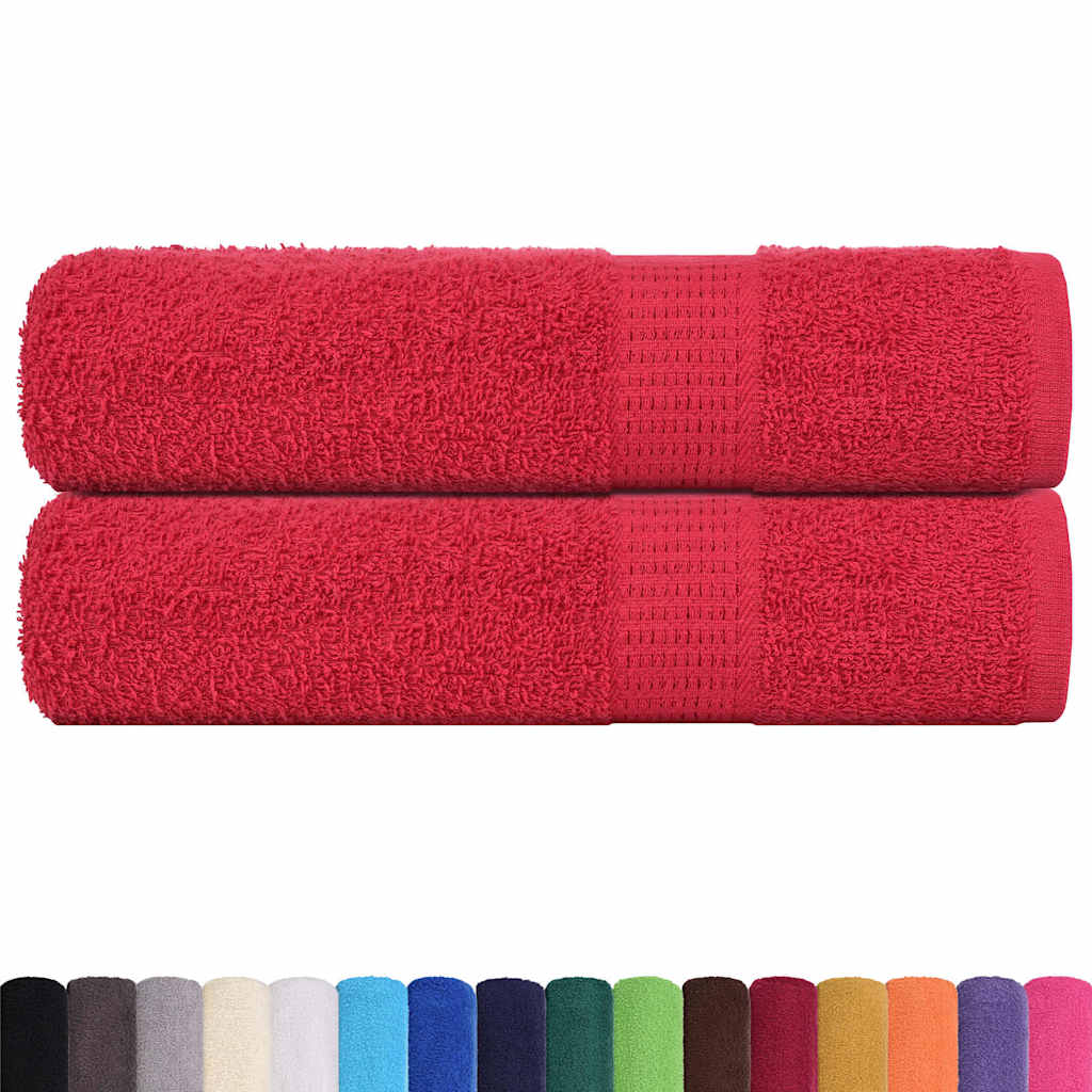 Vidaxx Duschtücher 2 Stück 70x140 cm 360 g m² 100 % Baumwolle rot