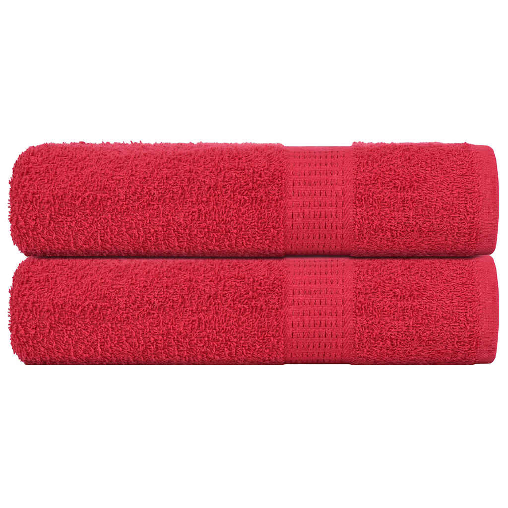 Vidaxx Badetücher 2 Stück 100x150 cm 360 g m² 100 % Baumwolle rot
