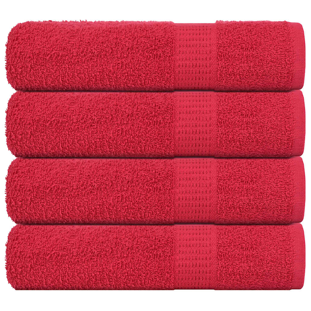 Vidaxx Badetücher 4 Stück 100x150 cm 360 g m² 100 % Baumwolle rot