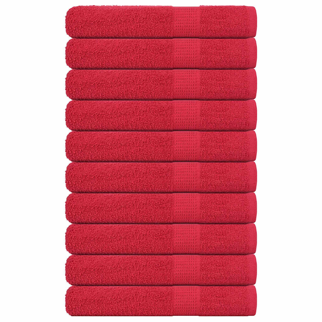 Vidaxx Saunatücher 10 Stück 80x200 cm 360 g m² 100 % Baumwolle rot