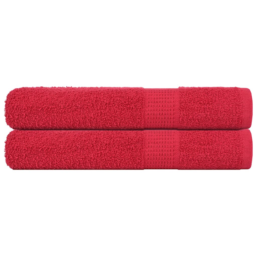 Vidaxx Handtücher 2 Stück 100x200 cm 360 g m² 100 % Baumwolle rot