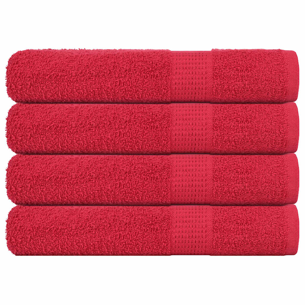 Vidaxx Handtücher 4 Stück 100x200 cm 360 g m² 100 % Baumwolle rot